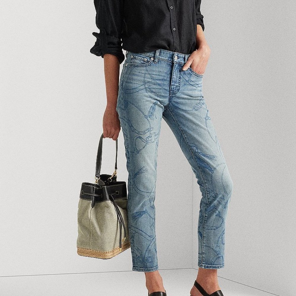 Ralph Lauren Premier Straight Jeans Worn Indigo